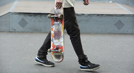 Person med skateboard