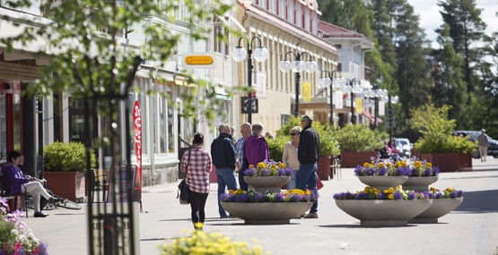Gågatan i Lycksele, foto Ingrid Sjöberg