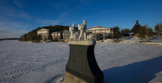Vy över nybyggarna och Hotell Lappland, foto Matti Lidberg.