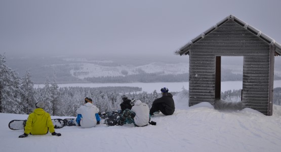 Snowboardåkare i Bocksliden