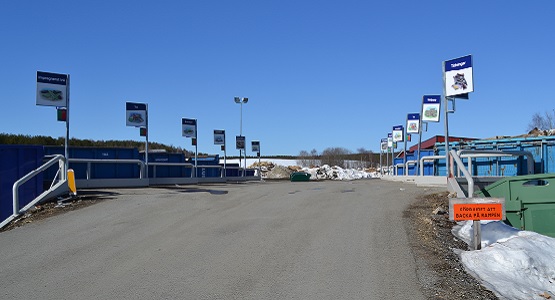 Foto över rampen på Lycksele ÅVC