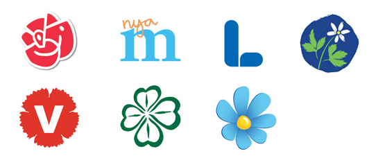 Logotyper politiska partier fullmäktige