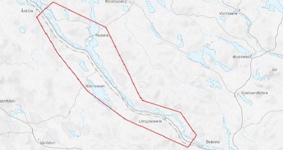 Karta över berört område