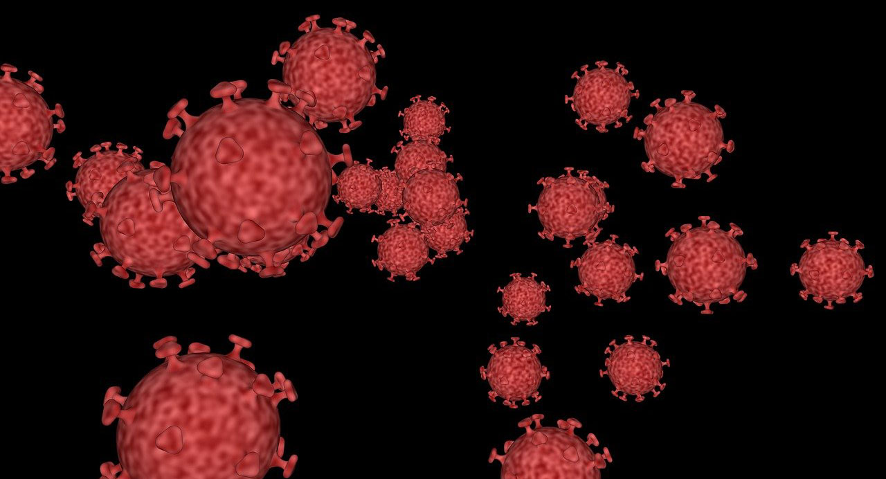 Ritad bild på coronavirus