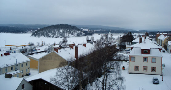 View of Lycksele and Hotell Lappland, foto Mikael Granström