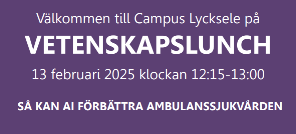 Bild på text om evenemanget