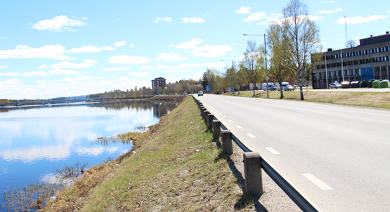 Sträckning som är aktuell för strandpromenad