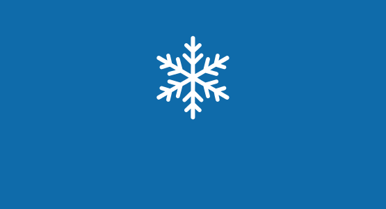 Vit illustrerad snöflinga på en blå bakgrund