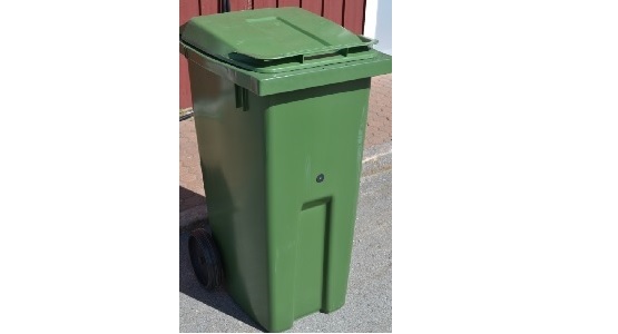 Foto på ett avfallskärl