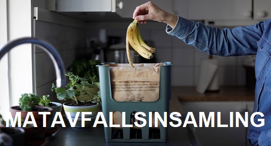 Matavfallspåse och hållare. Lägger i bananskal. 