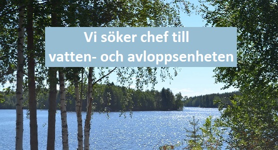 Vy över Umeälven i Lycksele, text vi söker VA chef