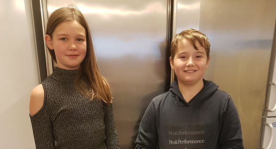 Bild på barnen Elsa och Elof